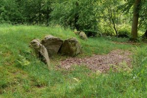Reste einer Grabkammer im Archäologischen Park in Albersdorf.